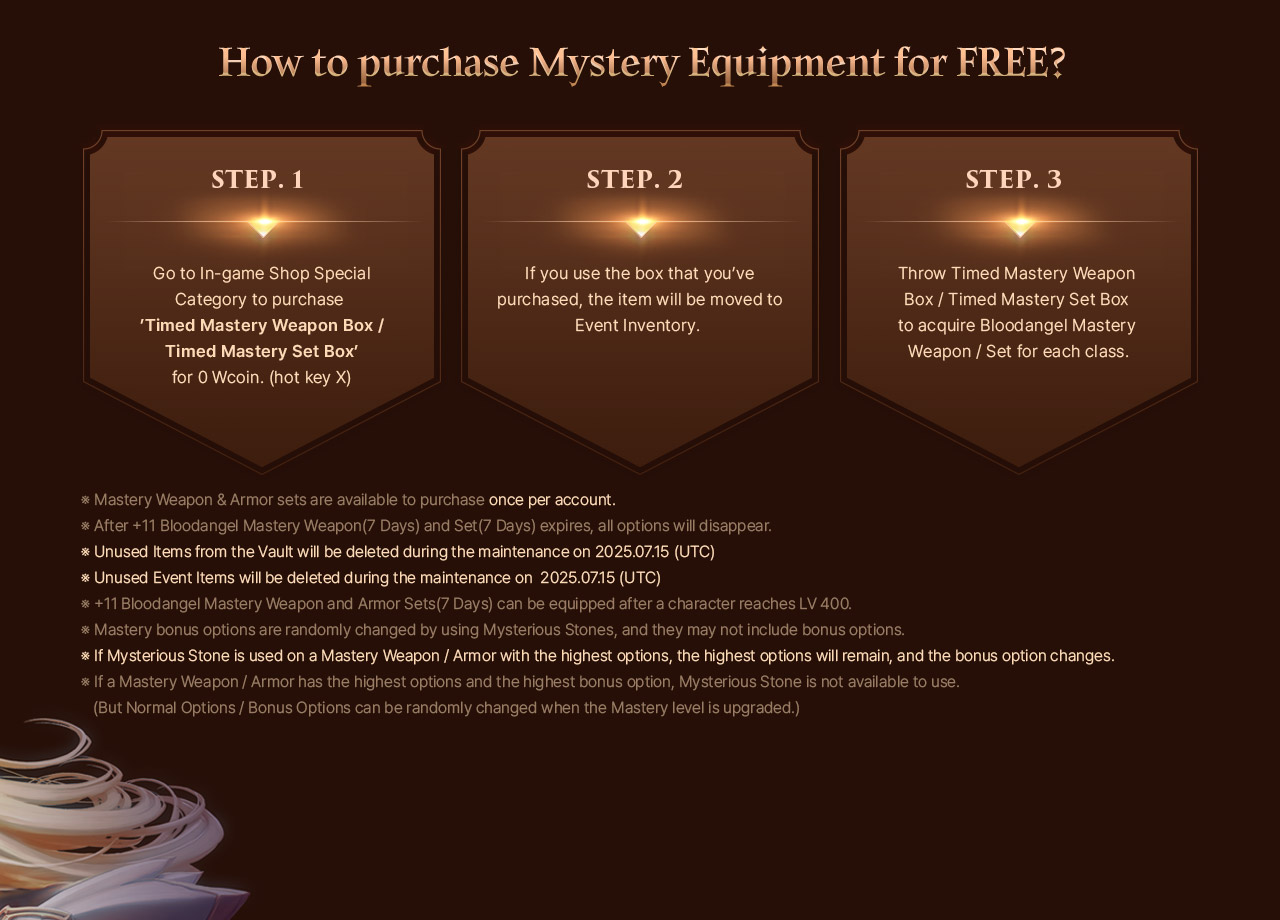 How to purchase Mystery Equipment for FREE?