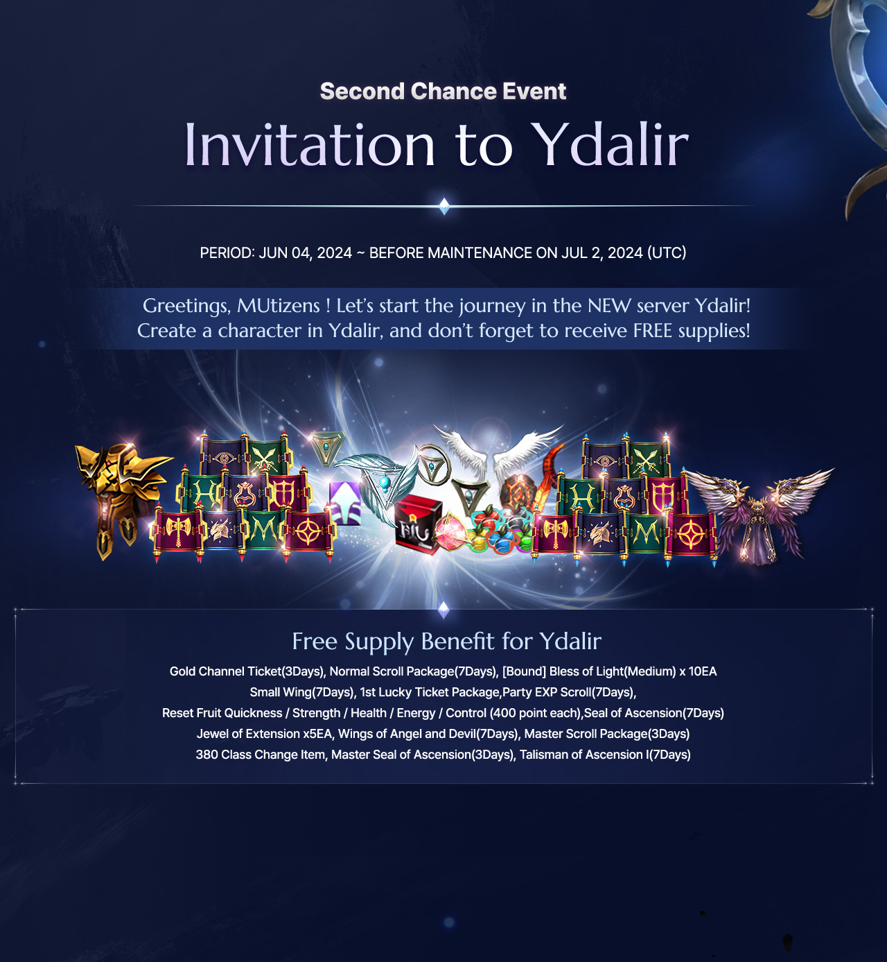 Second Chance Event Invitation to Ydalir