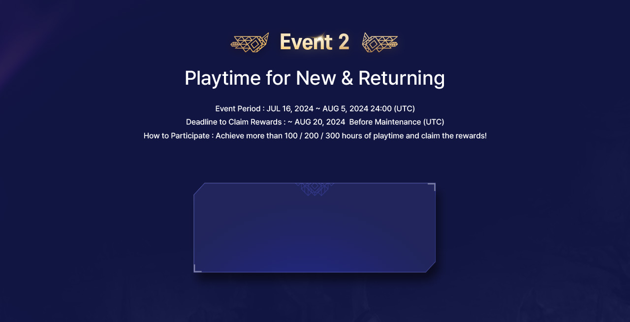 Event2 - Playtime for New & Returning